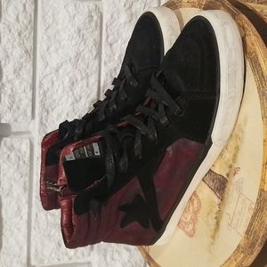 Vintage Havana Salinas Black/Wine (Dark Red) High Top Sneakers Womens Size 11
